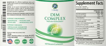 1 Body Dim Complex - supplement