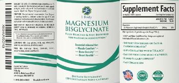 1 Body Magnesium Bisglycinate - supplement