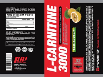 1 Up Nutrition L-Carnitine 3000 Passion Fruit - supplement