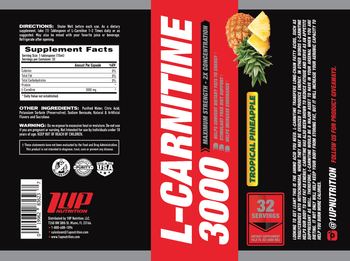 1 Up Nutrition L-Carnitine 3000 Tropical Pineapple - supplement
