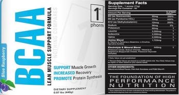 1st Phorm BCAA Blue Raspberry - supplement