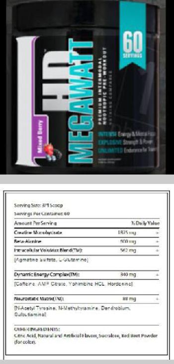 1st Phorm International MegaWatt HD Mixed Berry - supplement