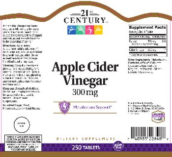 21st Century Apple Cider Vinegar 300 mg - supplement