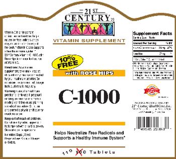 21st Century C-1000 with Rose Hips - vitamin supplement