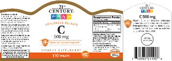21st Century C 500 mg - vitamin supplement