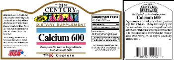21st Century Calcium 600 - supplement