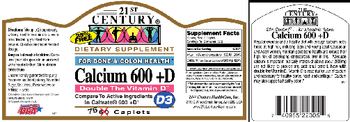 21st Century Calcium 600+D - supplement