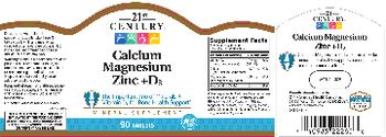 21st Century Calcium Magnesium Zinc + D3 - mineral supplement