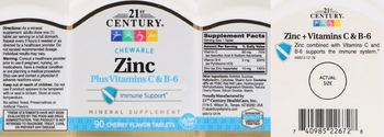 21st Century Chewable Zinc Plus Vitamins C & B-6 - mineral supplement