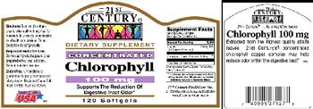 21st Century Concentrated ChlorophylI 100 mg - supplement