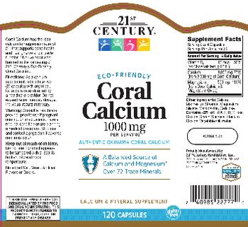 21st Century Coral Calcium 1000 mg - calcium mineral supplement