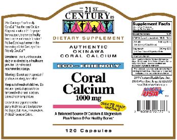 21st Century Coral Calcium 1000 mg - supplement