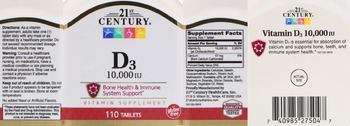 21st Century D3-10,000 IU - vitamin supplement