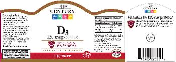 21st Century D3 125 mcg (5000 IU) - vitamin supplement