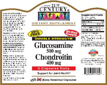 21st Century Double Strength Glucosamine 500 mg Chondroitin 400 mg - supplement