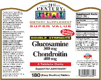 21st Century Double Strength Glucosamine 500 mg Chondroitin 400 mg - supplement