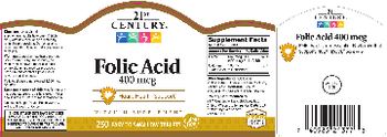 21st Century Folic Acid 400 mcg - vitamin supplement