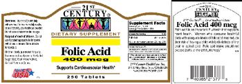 21st Century Folic Acid 400 mcg - supplement