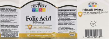 21st Century Folic Acid 800 mcg - vitamin supplement