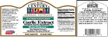 21st Century Garlic Extract - supplement
