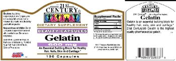 21st Century Gelatin 600 mg - supplement
