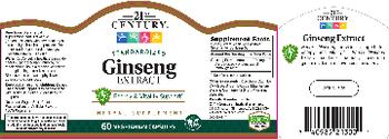 21st Century Ginseng Extract - herbal supplement