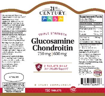 21st Century Glucosamine 750 mg Chondroitin 600 mg - supplement