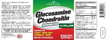 21st Century Glucosamine Chondroitin Advanced plus 1500 mg MSM - supplement