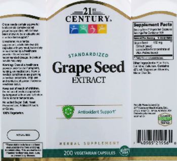 21st Century Grape Seed Extract - herbal supplement