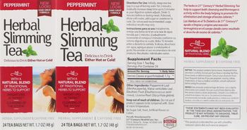 21st Century Healthcare Herbal Slimming Tea Peppermint - herbal supplement