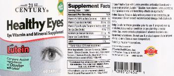 21st Century Healthy Eyes with Lutein - eye vitamin and mineral supplement