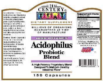 21st Century High Potency Acidophilus Probiotic Blend - supplement