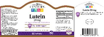 21st Century Lutein 20 mg - supplement