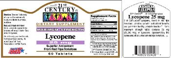 21st Century Lycopene 25 mg - supplement