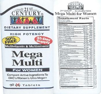 21st Century Mega Multi For Women - supplement