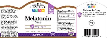 21st Century Melatonin 3 mg - supplement