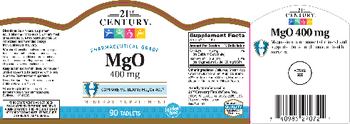 21st Century MgO 400 mg - mineral supplement
