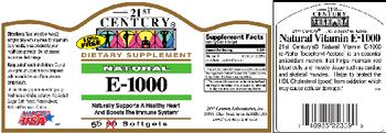 21st Century Natural E-1000 - supplement