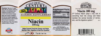 21st Century Niacin 100 mg - vitamin supplement