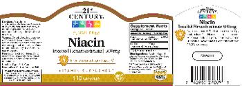 21st Century Niacin Inositol Hexanicotinate 500 mg - vitamin supplement