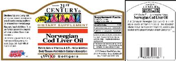 21st Century Norwegian Cod Liver Oil - supplement