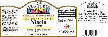 21st Century Prolonged Release Niacin 500 mg - vitamin supplement