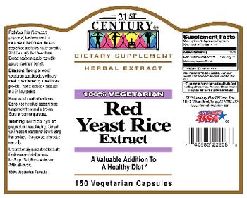 21st Century Red Yeast Rice Extract - supplement