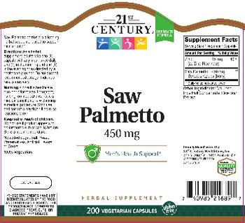 21st Century Saw Palmetto 450 mg - herbal supplement