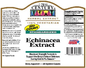 21st Century Standardized Echinacea Extract - supplement