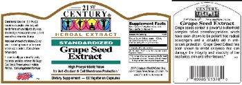 21st Century Standardized Grape Seed Extract - supplement