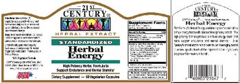 21st Century Standardized Herbal Energy - supplement