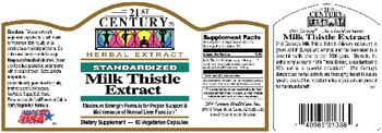 21st Century Standardized Milk Thistle Extract - supplement