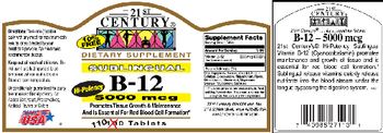 21st Century Sublingual Hi-Potency B-12 5000 mcg - supplement
