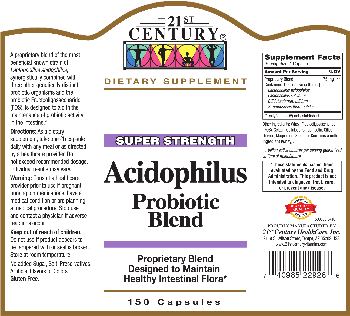 21st Century Super Strength Acidophilus Probiotic Blend - supplement